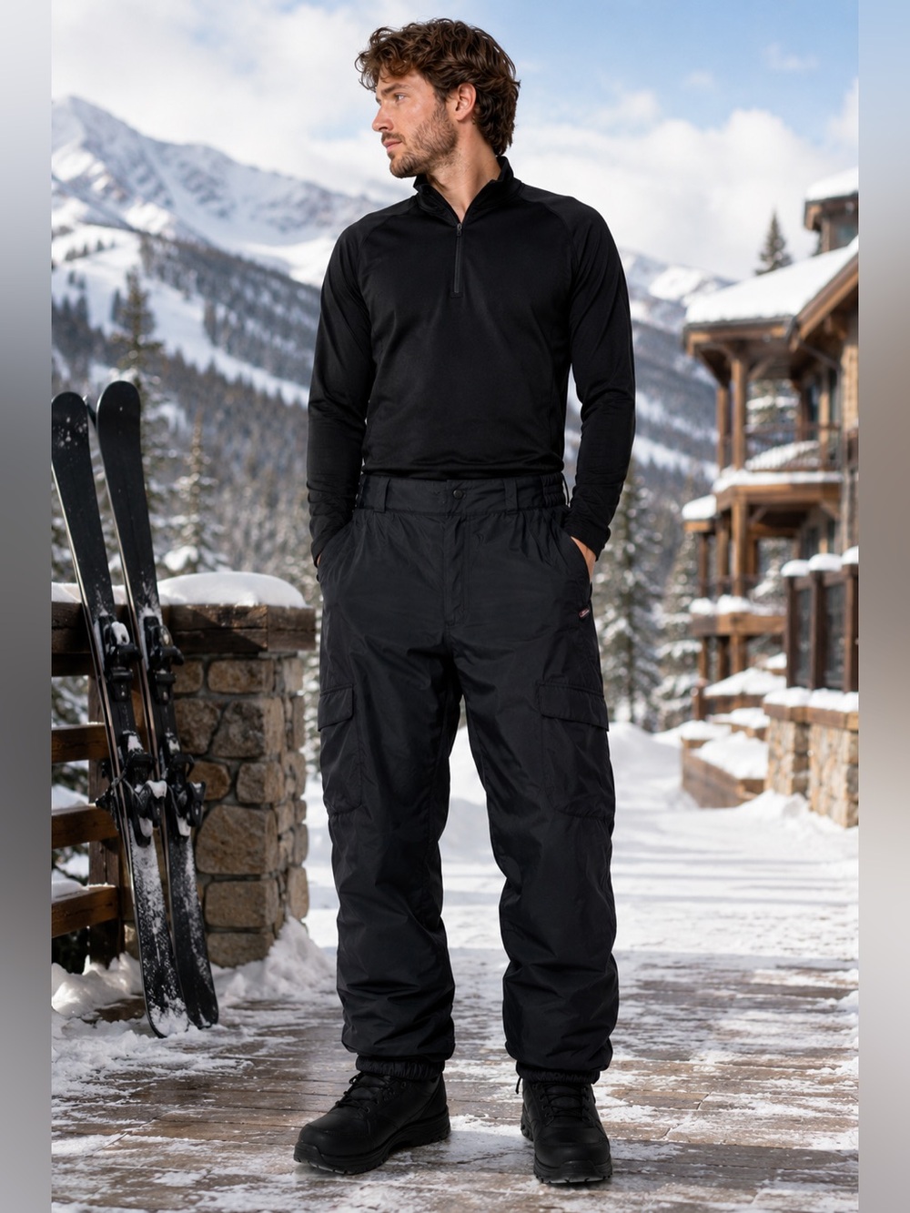 Obermeyer Cargo II Men’s L Black Insulated Waterproof Ski Snowboard Pants